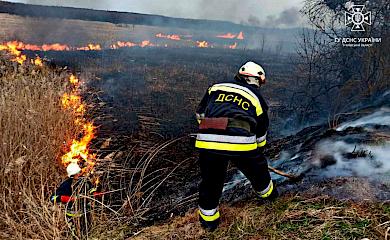 Попри дощі в Миронівській громаді рятувальники гасять масштабні пожежі