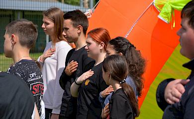 У Карапишах для дітей з внутрішньо переміщених родин відбувся оздоровчий захід "Спорт для всіх"