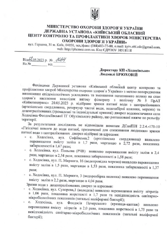У Ходосівці перевірили воду: звідки пити можна, а де - ні
