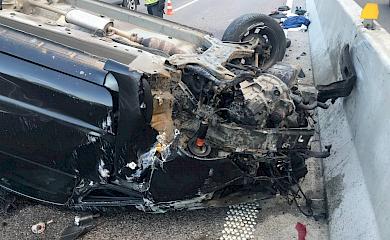 В результаті ДТП на Обухівщині авто перекинуло на дах: потерпілих та загиблих немає