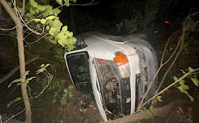 На Обухівщині водій злетів у кювет та перекинувся