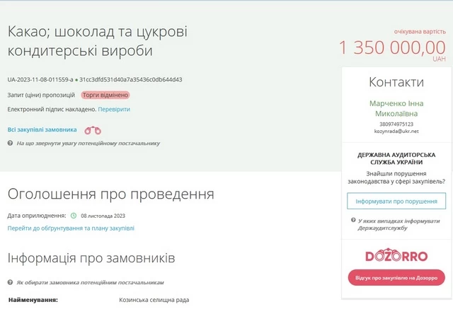Без солодкого: Козинська селищна рада на Обухівщині не знайшла постачальника новорічних солодощів