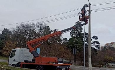 В Украинке установили новую автономную систему освещения пешеходных переходов