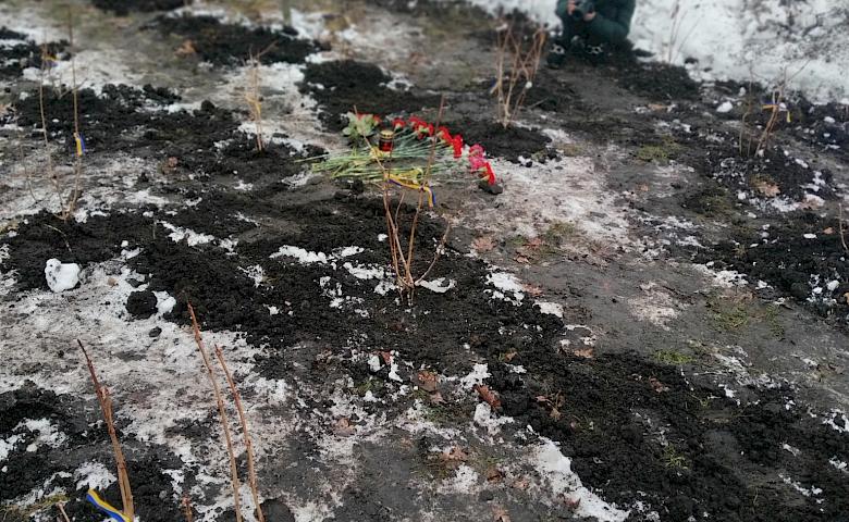 В киевском парке в память о погибших "азовцах" высадили калину