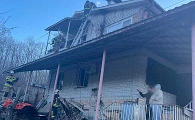 На Обуховщине горел частный дом