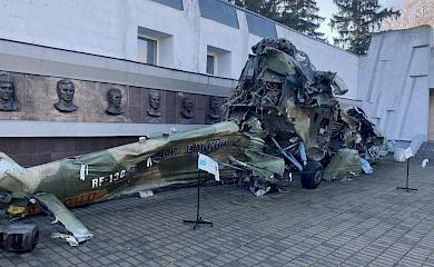 Сбитый в первый день вторжения вертолет оккупантов стал музейным экспонатом