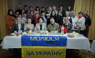 У Ветеранському просторі Обухова провели Молитовний сніданок з Оксаною Білозір