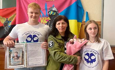Васильковские "Джуры" встретились с мамой павшего "Призрака Киева"