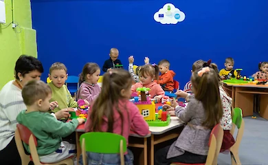 В садиках Кагарлыкской громады обустроили укрытия за средства благотворителей