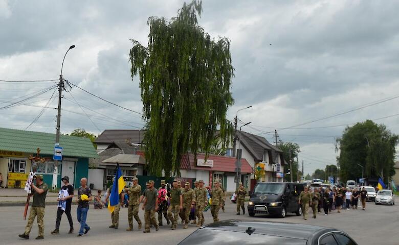 В Кагарлыке провели в последний путь офицера-фронтовика