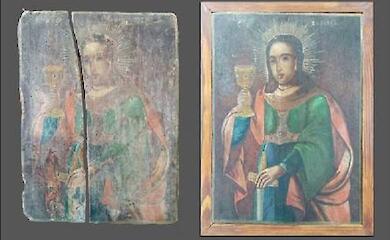 Отреставрированная древняя икона из Триполья вернулась в музей